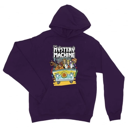Sötétlila Scooby-Doo unisex kapucnis pulóver - The Mystery Machine