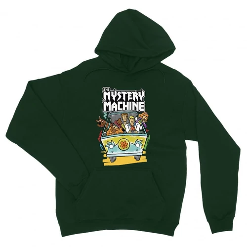 Sötétzöld Scooby-Doo unisex kapucnis pulóver - The Mystery Machine