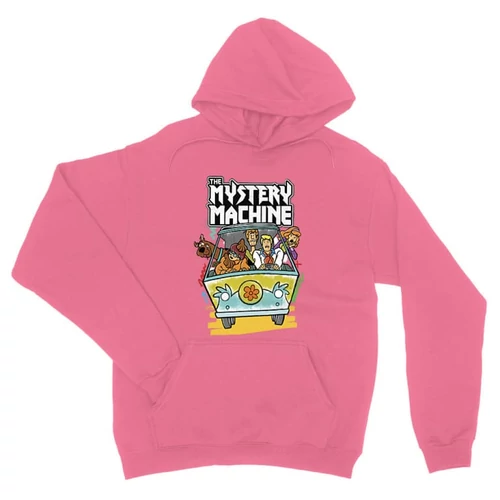 Világos rózsaszín Scooby-Doo unisex kapucnis pulóver - The Mystery Machine