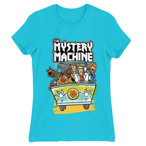 Atollkék Scooby-Doo női rövid ujjú póló - The Mystery Machine
