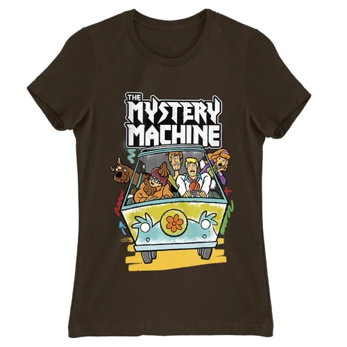 Barna Scooby-Doo női rövid ujjú póló - The Mystery Machine