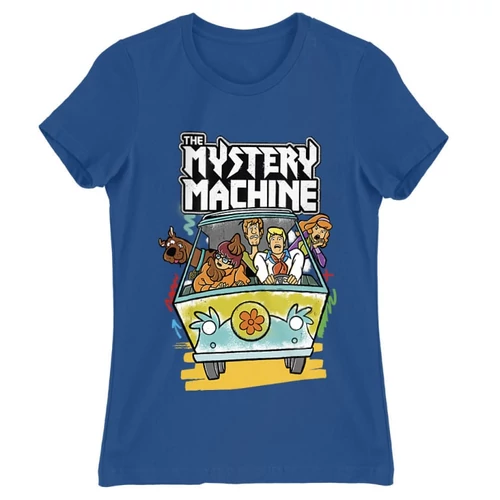 Királykék Scooby-Doo női rövid ujjú póló - The Mystery Machine