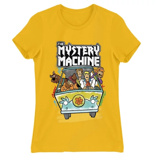 Sárga Scooby-Doo női rövid ujjú póló - The Mystery Machine