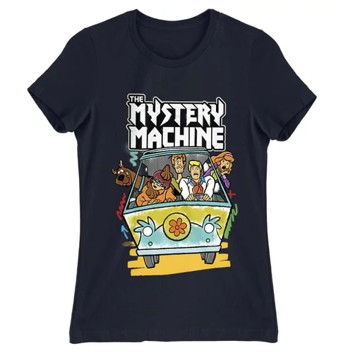Sötétkék Scooby-Doo női rövid ujjú póló - The Mystery Machine