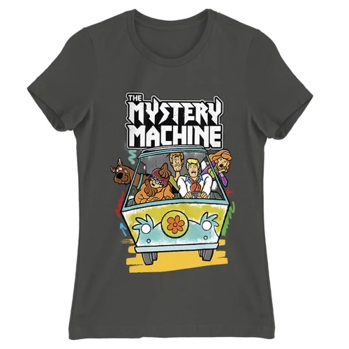 Sötétszürke Scooby-Doo női rövid ujjú póló - The Mystery Machine