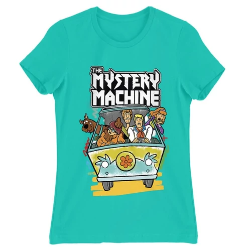 Türkiz Scooby-Doo női rövid ujjú póló - The Mystery Machine