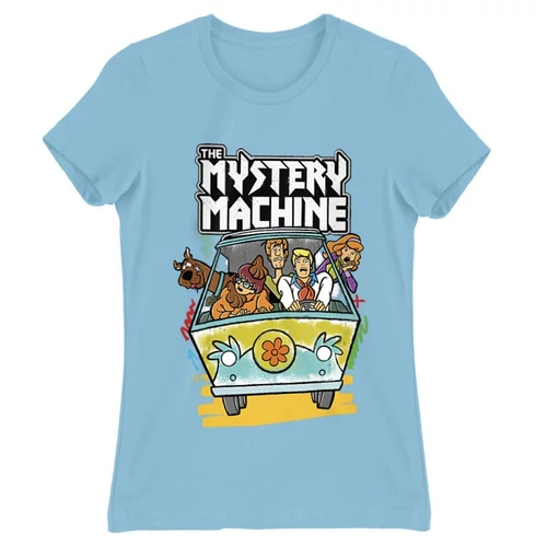 Világoskék Scooby-Doo női rövid ujjú póló - The Mystery Machine