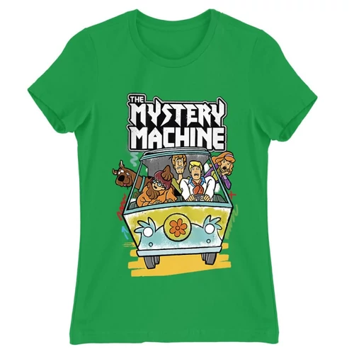Zöld Scooby-Doo női rövid ujjú póló - The Mystery Machine