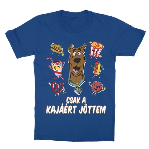 Királykék Scooby-Doo gyerek rövid ujjú póló - Csak a kajáért jöttem
