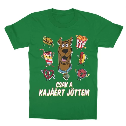 Zöld Scooby-Doo gyerek rövid ujjú póló - Csak a kajáért jöttem