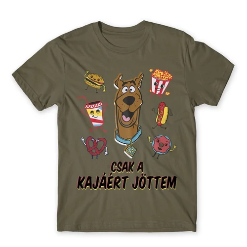 Cink Scooby-Doo férfi rövid ujjú póló - Csak a kajáért jöttem