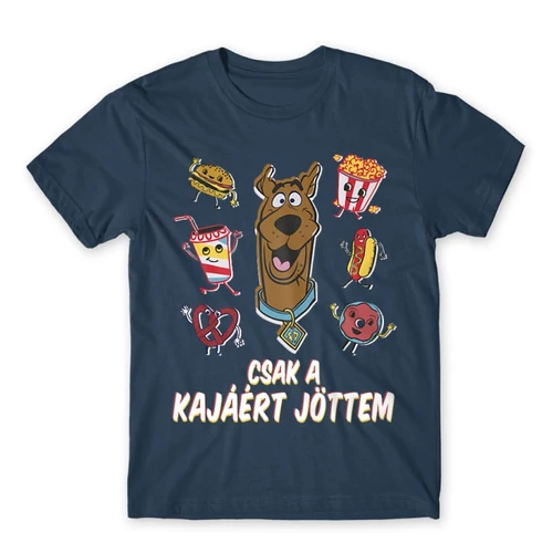 Denim Scooby-Doo férfi rövid ujjú póló - Csak a kajáért jöttem