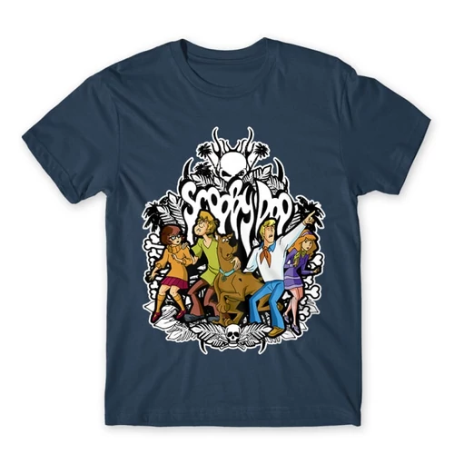 Denim Scooby-Doo férfi rövid ujjú póló - Forest