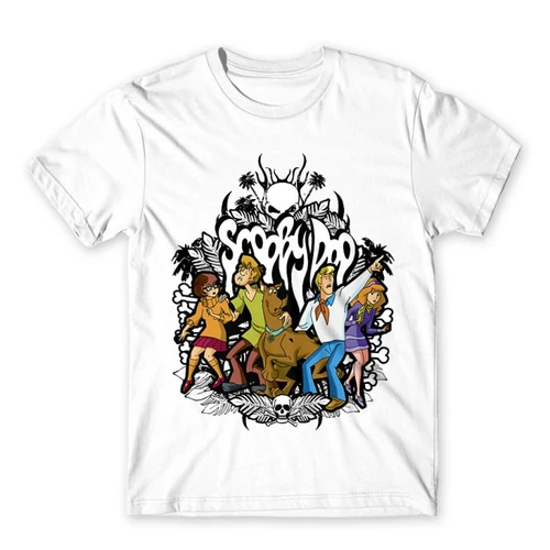 Fehér Scooby-Doo férfi rövid ujjú póló - Forest