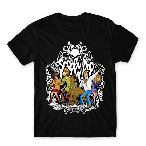 Fekete Scooby-Doo férfi rövid ujjú póló - Forest