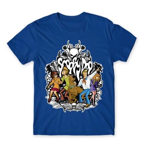 Királykék Scooby-Doo férfi rövid ujjú póló - Forest