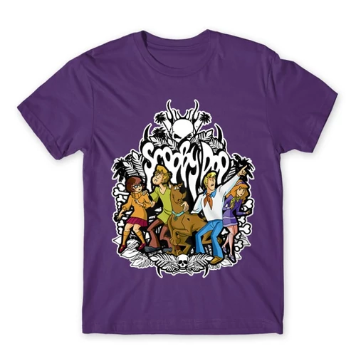 Sötétlila Scooby-Doo férfi rövid ujjú póló - Forest