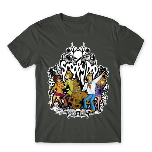 Sötétszürke Scooby-Doo férfi rövid ujjú póló - Forest