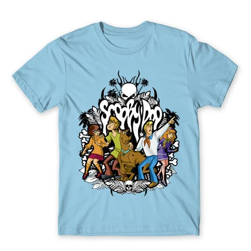 Világoskék Scooby-Doo férfi rövid ujjú póló - Forest