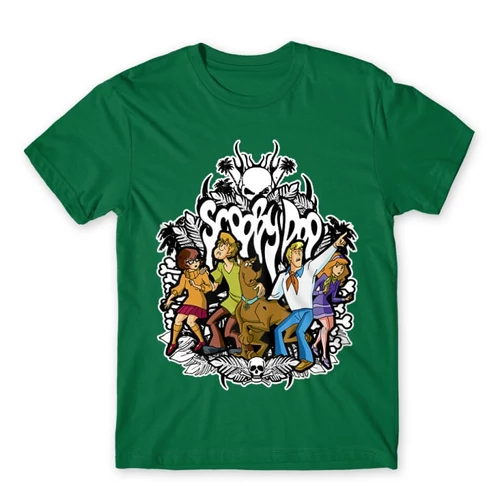 Zöld Scooby-Doo férfi rövid ujjú póló - Forest