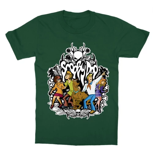 Sötétzöld Scooby-Doo gyerek rövid ujjú póló - Forest