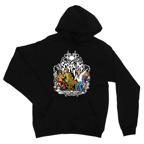 Fekete Scooby-Doo unisex kapucnis pulóver - Forest 