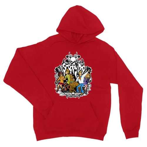 Piros Scooby-Doo unisex kapucnis pulóver - Forest 