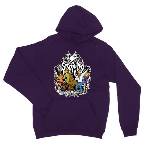 Sötétlila Scooby-Doo unisex kapucnis pulóver - Forest 