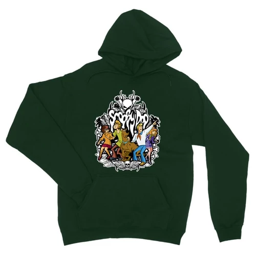 Sötétzöld Scooby-Doo unisex kapucnis pulóver - Forest 