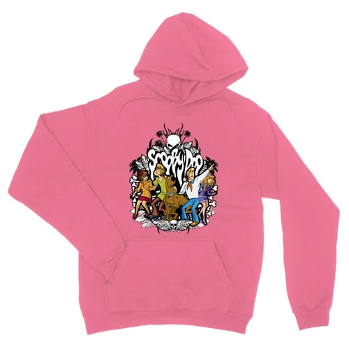 Világos rózsaszín Scooby-Doo unisex kapucnis pulóver - Forest 