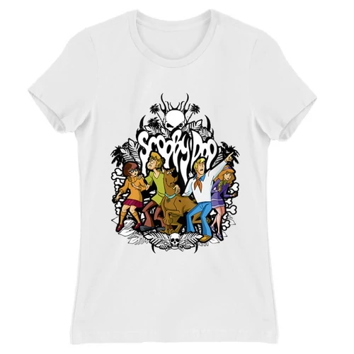 Fehér Scooby-Doo női rövid ujjú póló - Forest