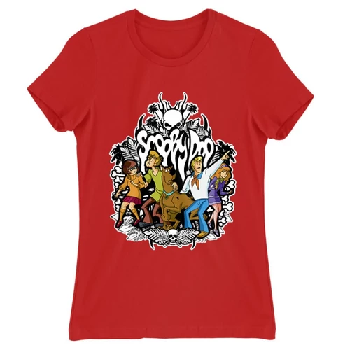 Piros Scooby-Doo női rövid ujjú póló - Forest