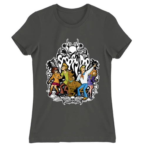 Sötétszürke Scooby-Doo női rövid ujjú póló - Forest