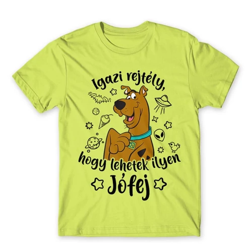 Almazöld Scooby-Doo férfi rövid ujjú póló - Igazi rejtély, hogy lehetek ilyen jófej