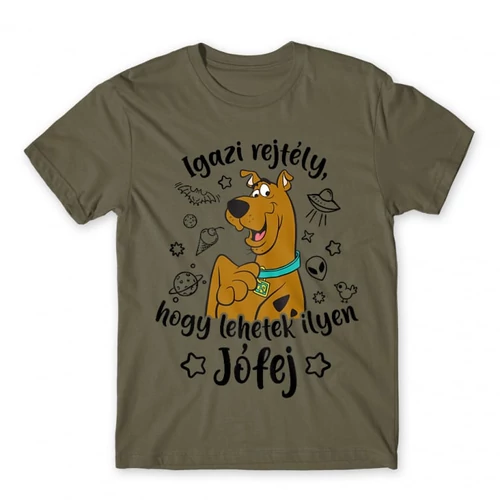 Cink Scooby-Doo férfi rövid ujjú póló - Igazi rejtély, hogy lehetek ilyen jófej