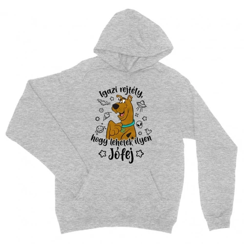 Sportszürke Scooby-Doo unisex kapucnis pulóver - Igazi rejtély, hogy lehetek ilyen jófej