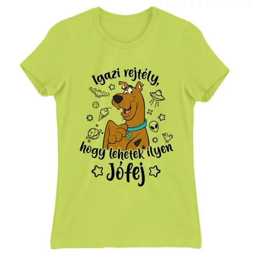 Almazöld Scooby-Doo női rövid ujjú póló - Igazi rejtély, hogy lehetek ilyen jófej
