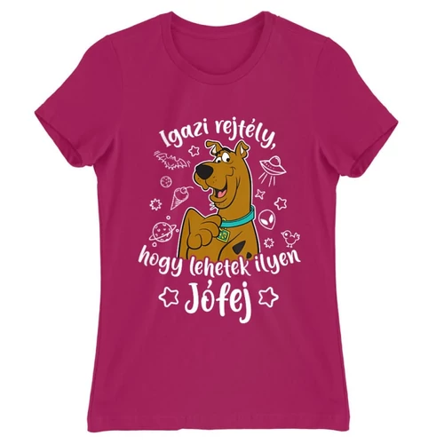 Pink Scooby-Doo női rövid ujjú póló - Igazi rejtély, hogy lehetek ilyen jófej