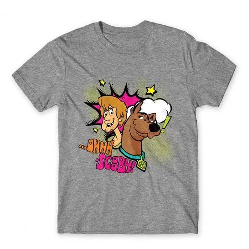 Sportszürke Scooby-Doo férfi rövid ujjú póló - Ohhh Scooby!