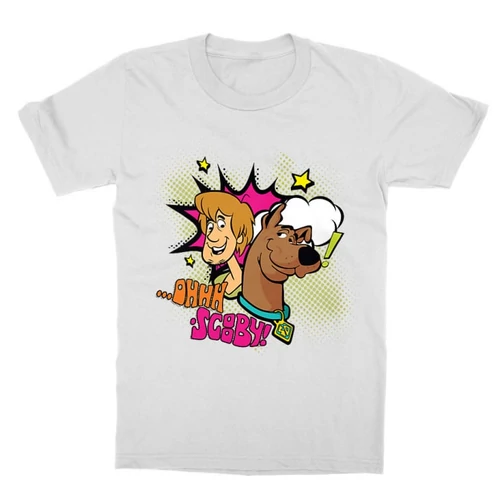 Fehér Scooby-Doo gyerek rövid ujjú póló - Ohhh Scooby!