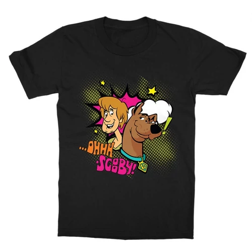 Fekete Scooby-Doo gyerek rövid ujjú póló - Ohhh Scooby!