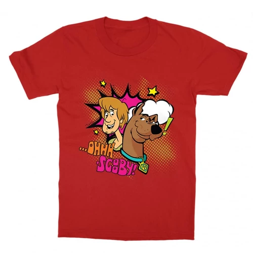 Piros Scooby-Doo gyerek rövid ujjú póló - Ohhh Scooby!