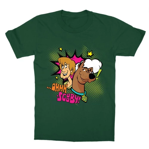 Sötétzöld Scooby-Doo gyerek rövid ujjú póló - Ohhh Scooby!