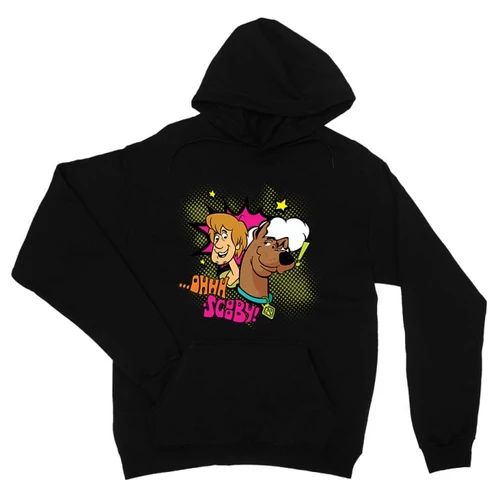 Fekete Scooby-Doo unisex kapucnis pulóver - Ohhh Scooby!