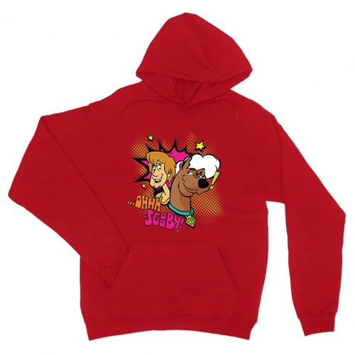 Piros Scooby-Doo unisex kapucnis pulóver - Ohhh Scooby!