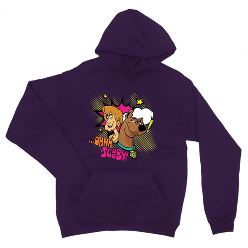 Sötétlila Scooby-Doo unisex kapucnis pulóver - Ohhh Scooby!