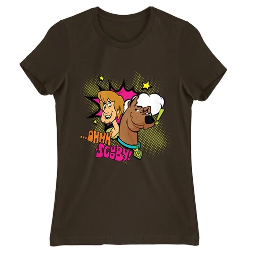 Barna Scooby-Doo női rövid ujjú póló - Ohhh Scooby!
