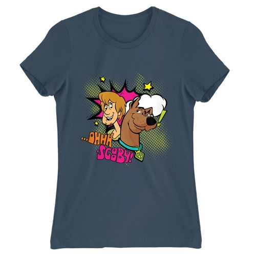 Denim Scooby-Doo női rövid ujjú póló - Ohhh Scooby!