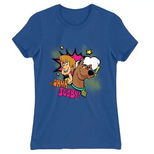 Királykék Scooby-Doo női rövid ujjú póló - Ohhh Scooby!