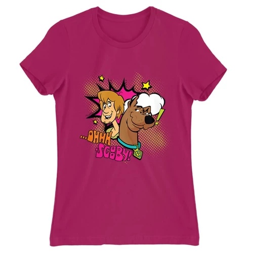 Pink Scooby-Doo női rövid ujjú póló - Ohhh Scooby!